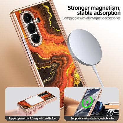 For Galaxy Z Fold8 Ultra 5G VIETAO Amber Series Integrated Privacy Screen Protector Magnetic Phone Case with Stylus(Orange Gold)
