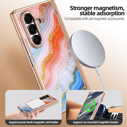 For Galaxy Z Fold8 Ultra 5G VIETAO Amber Series Integrated Privacy Screen Protector Magnetic Phone Case with Stylus(Pink Gold)