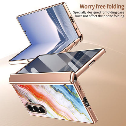 For Galaxy Z Fold8 Ultra 5G VIETAO Amber Series Integrated Privacy Screen Protector Magnetic Phone Case with Stylus(Pink Gold)