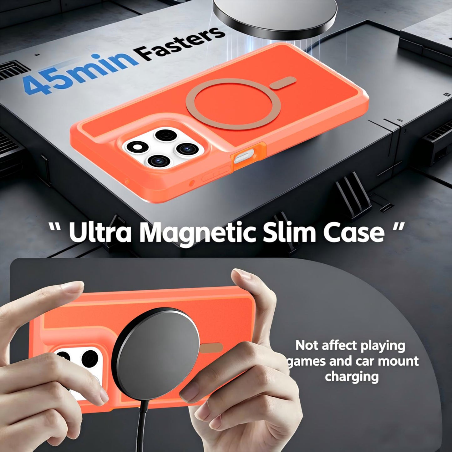 For Motorola Moto G Stylus 5G 2026 Silicone Magnetic Anti-drop Protective Phone Case(Orange)