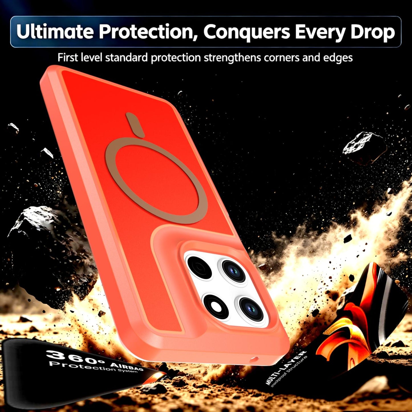 For Motorola Moto G Stylus 5G 2026 Silicone Magnetic Anti-drop Protective Phone Case(Orange)