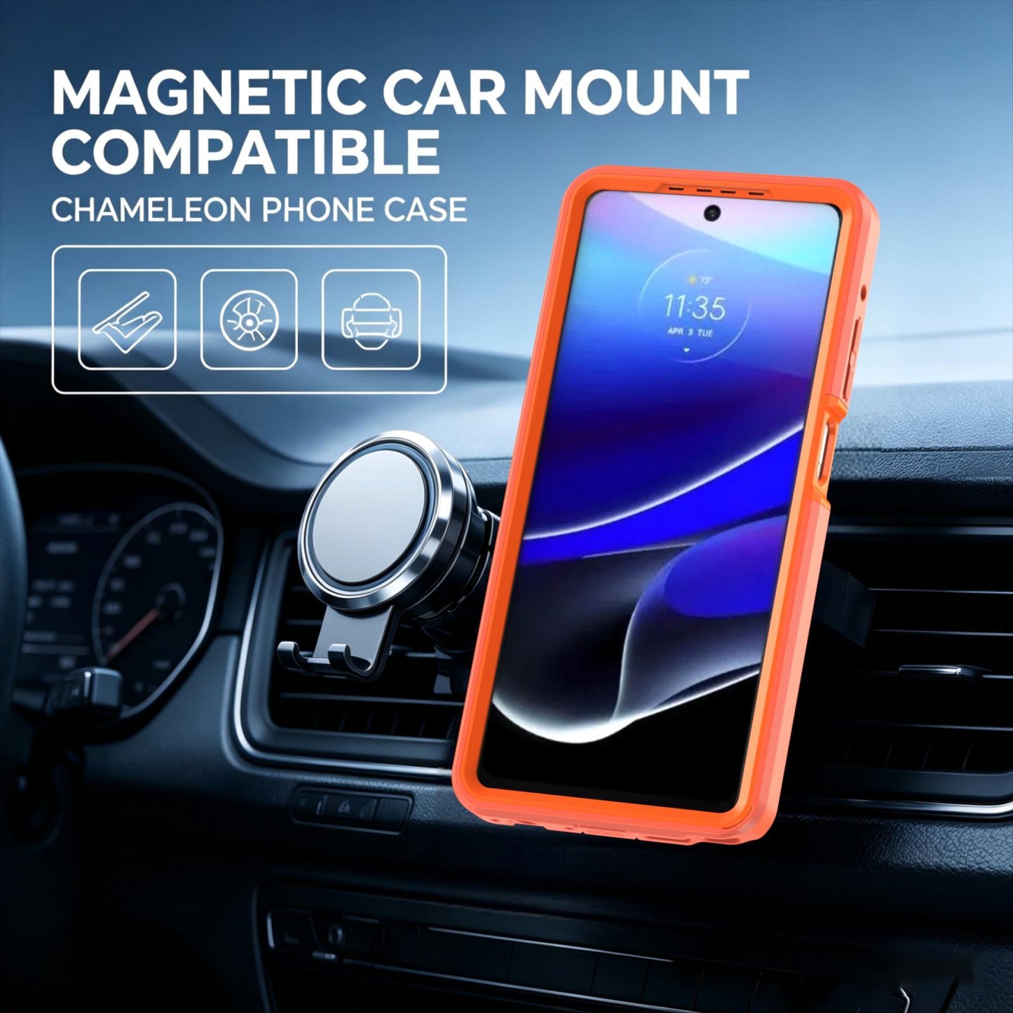 For Motorola Moto G Stylus 5G 2026 Silicone Magnetic Anti-drop Protective Phone Case(Orange)