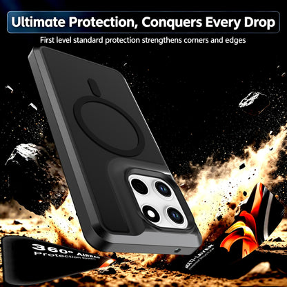 For Motorola Moto G Stylus 5G 2026 Silicone Magnetic Anti-drop Protective Phone Case(Black + Black)