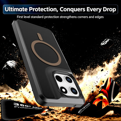 For Motorola Moto G Stylus 5G 2026 Silicone Magnetic Anti-drop Protective Phone Case(Black + Gold)