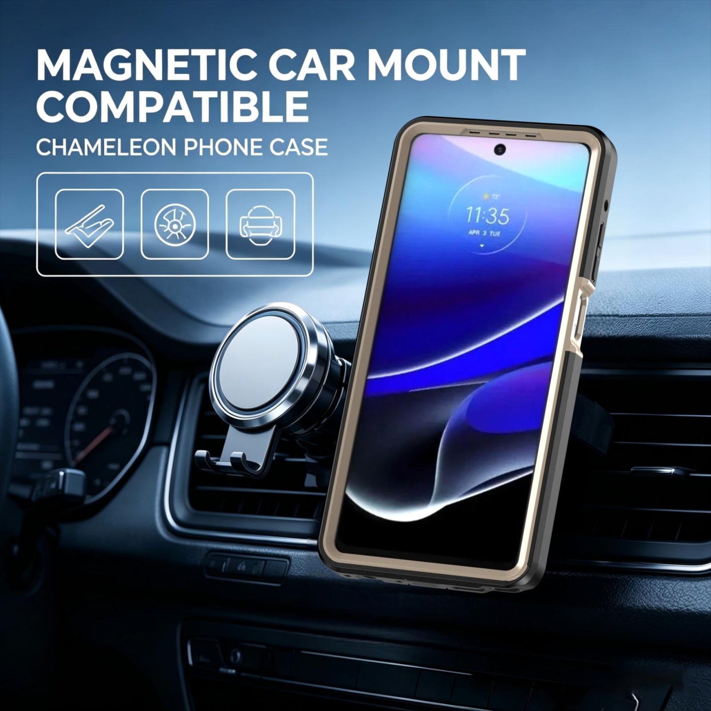 For Motorola Moto G Stylus 5G 2026 Silicone Magnetic Anti-drop Protective Phone Case(Black + Gold)