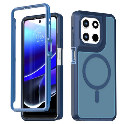 For Motorola Moto G Stylus 5G 2026 Silicone Magnetic Anti-drop Protective Phone Case(Blue)