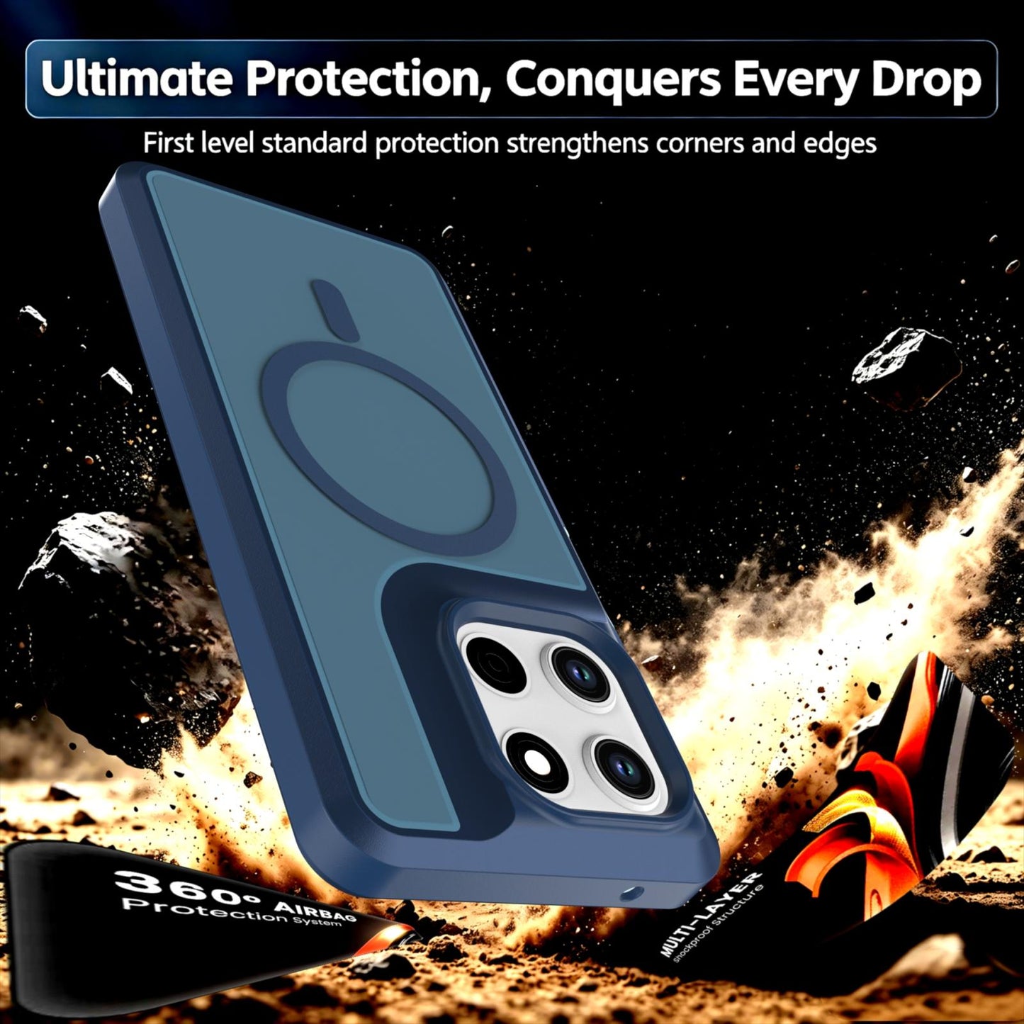 For Motorola Moto G Stylus 5G 2026 Silicone Magnetic Anti-drop Protective Phone Case(Blue)