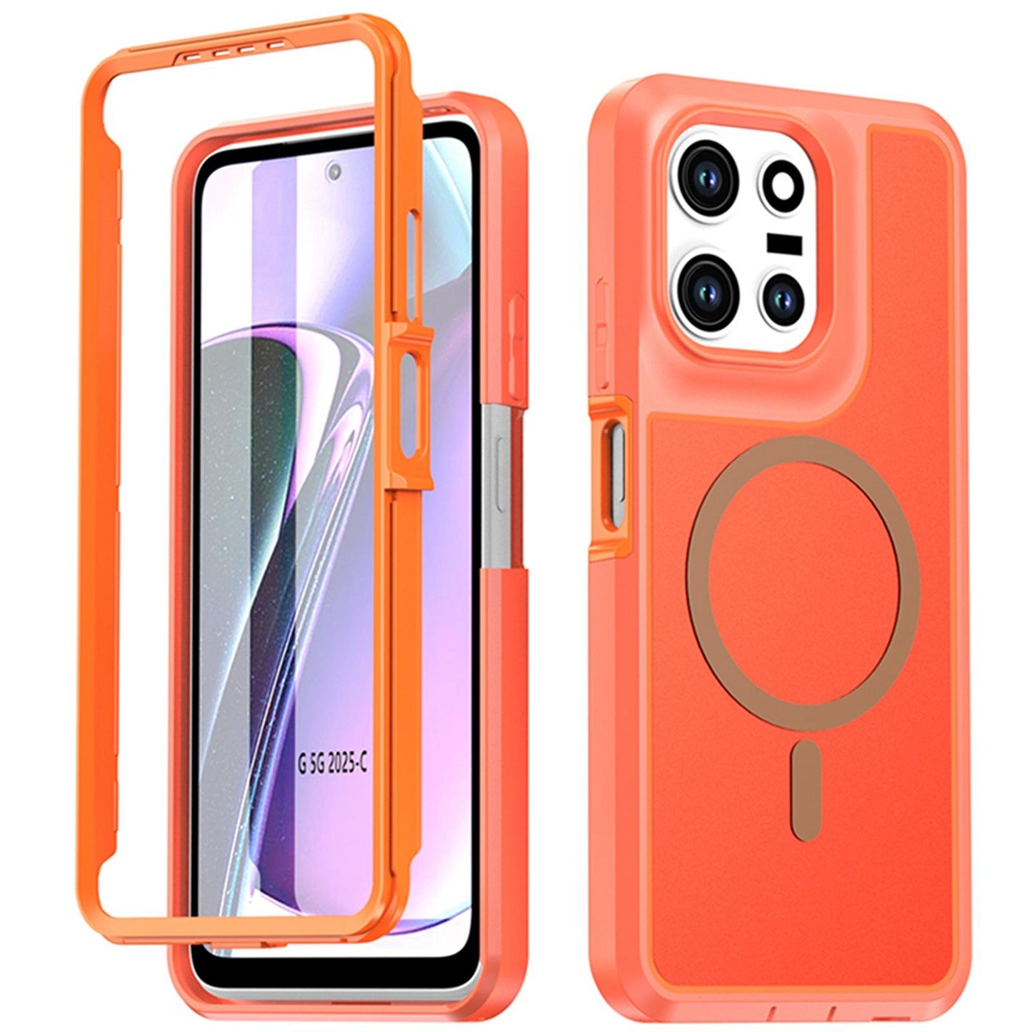 For Motorola Moto G 5G 2026 / 2025 Silicone Magnetic Anti-drop Protective Phone Case(Orange)