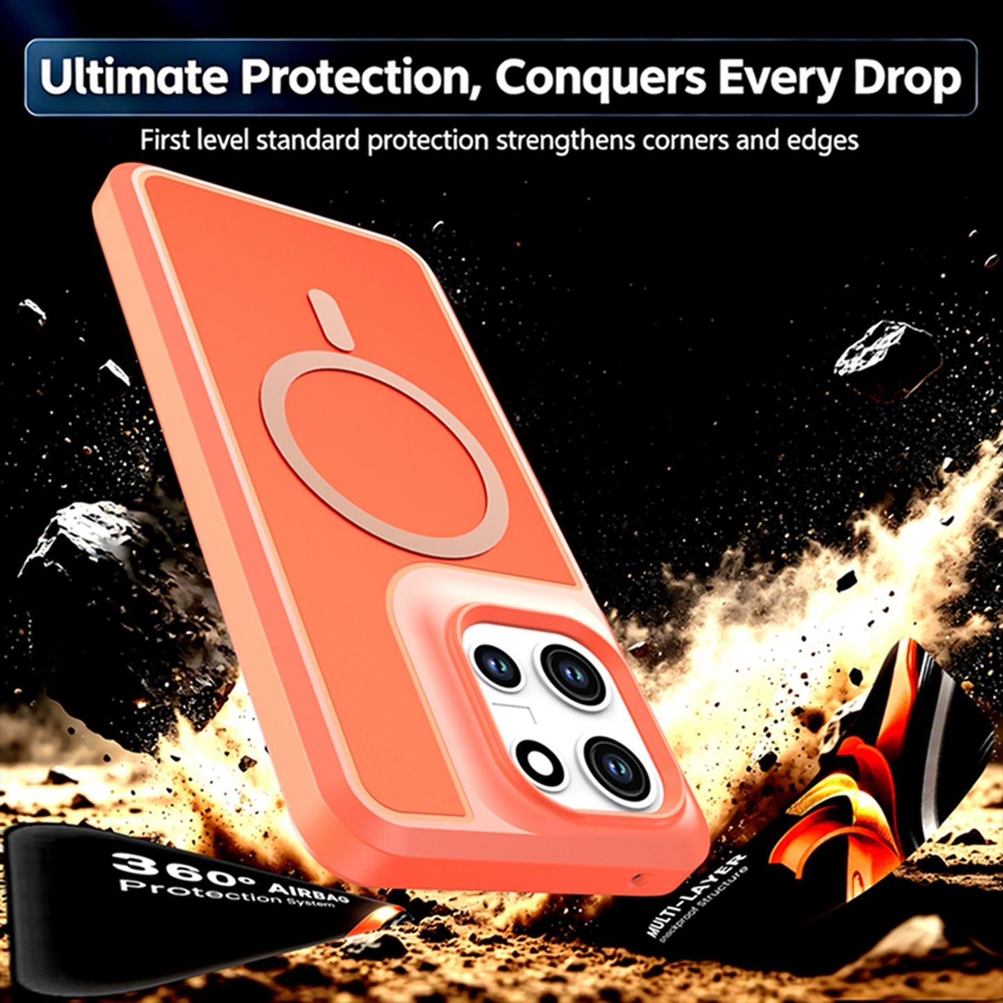 For Motorola Moto G 5G 2026 / 2025 Silicone Magnetic Anti-drop Protective Phone Case(Orange)