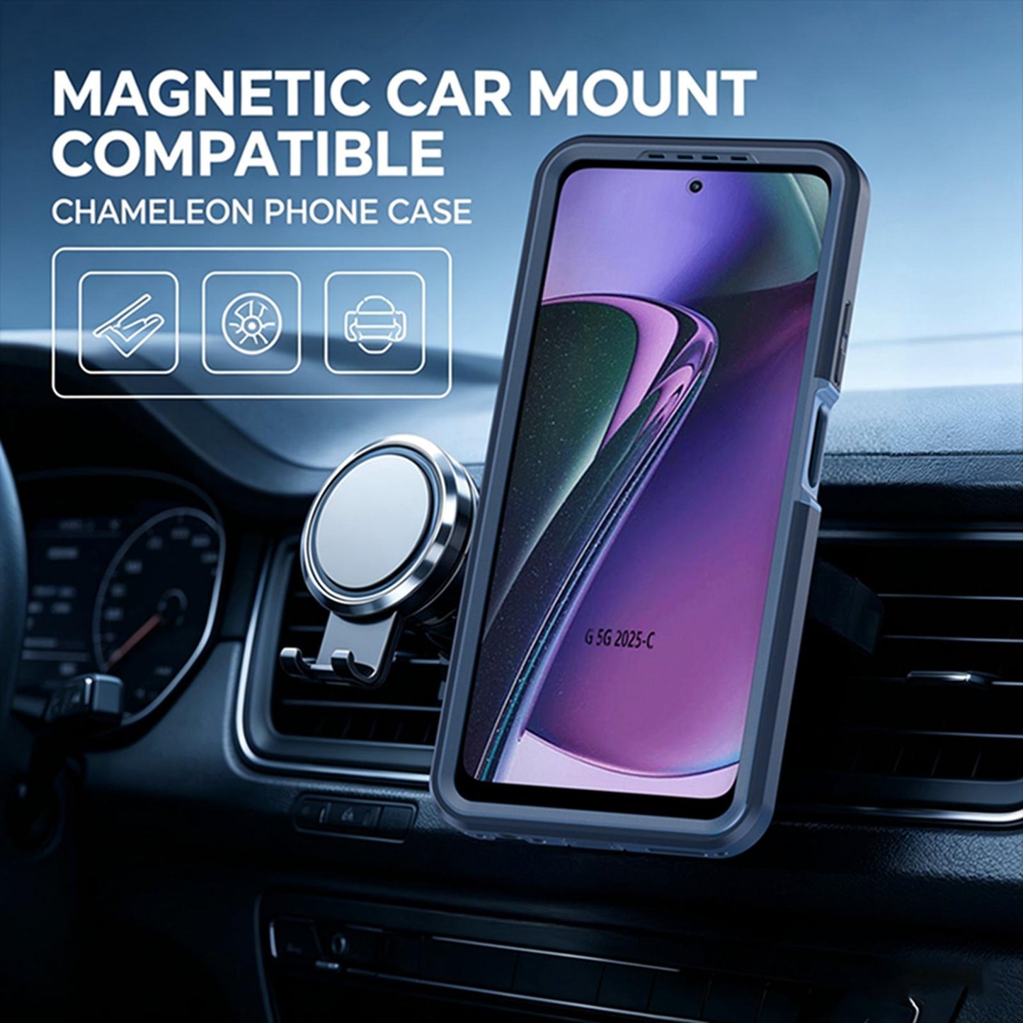 For Motorola Moto G 5G 2026 / 2025 Silicone Magnetic Anti-drop Protective Phone Case(Blue)