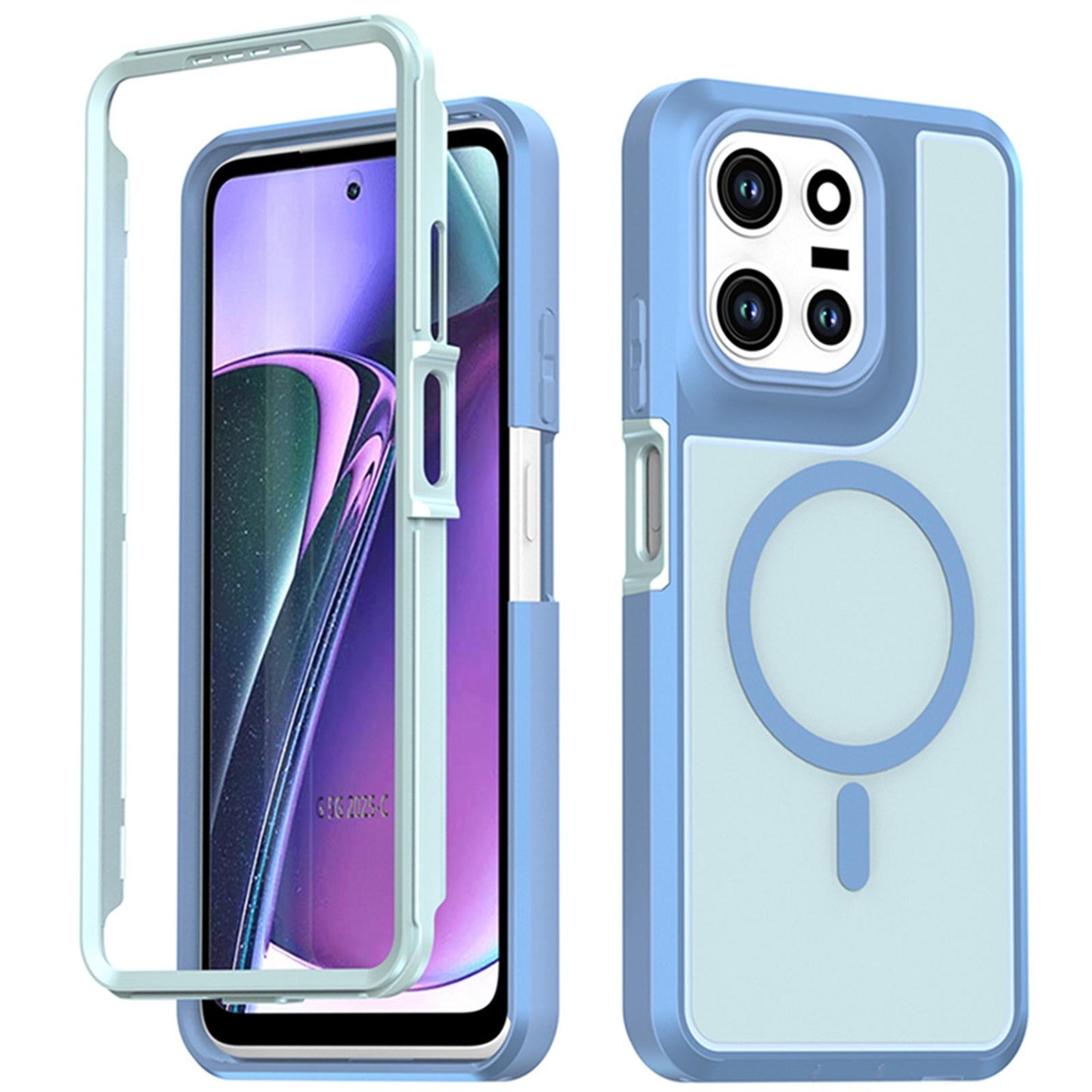 For Motorola Moto G 5G 2026 / 2025 Silicone Magnetic Anti-drop Protective Phone Case(Light Blue)