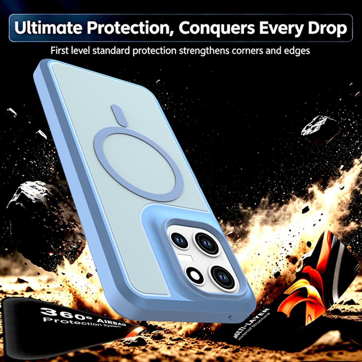For Motorola Moto G 5G 2026 / 2025 Silicone Magnetic Anti-drop Protective Phone Case(Light Blue)