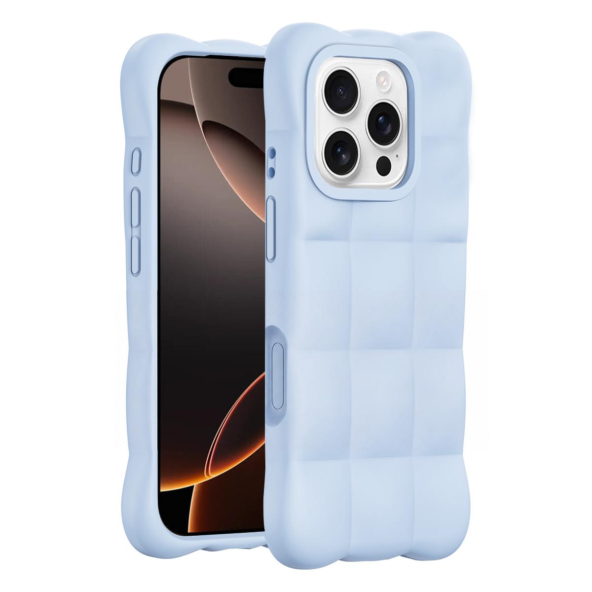 For iPhone 16 Pro Max Cloud Liquid Silicone Phone Case(Blue)