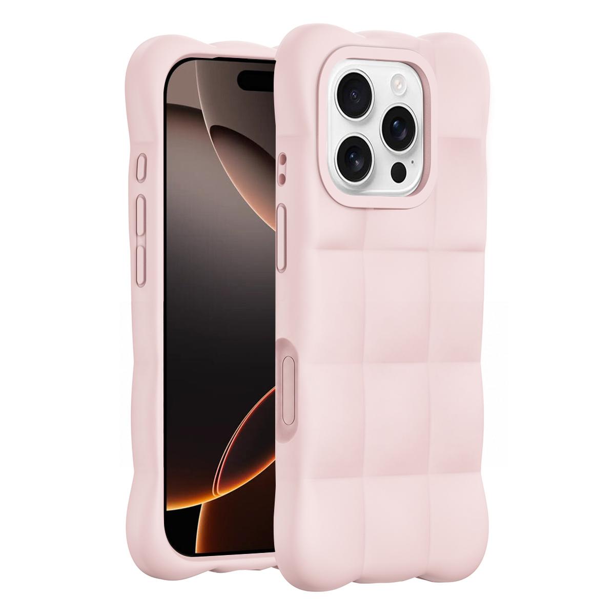 For iPhone 16 Pro Max Cloud Liquid Silicone Phone Case(Pink)