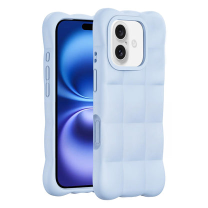 For iPhone 16 Cloud Liquid Silicone Phone Case(Blue)
