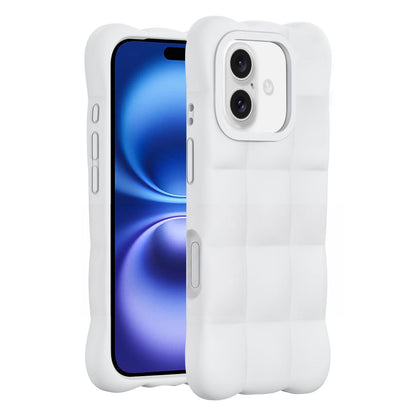 For iPhone 16 Cloud Liquid Silicone Phone Case(White)