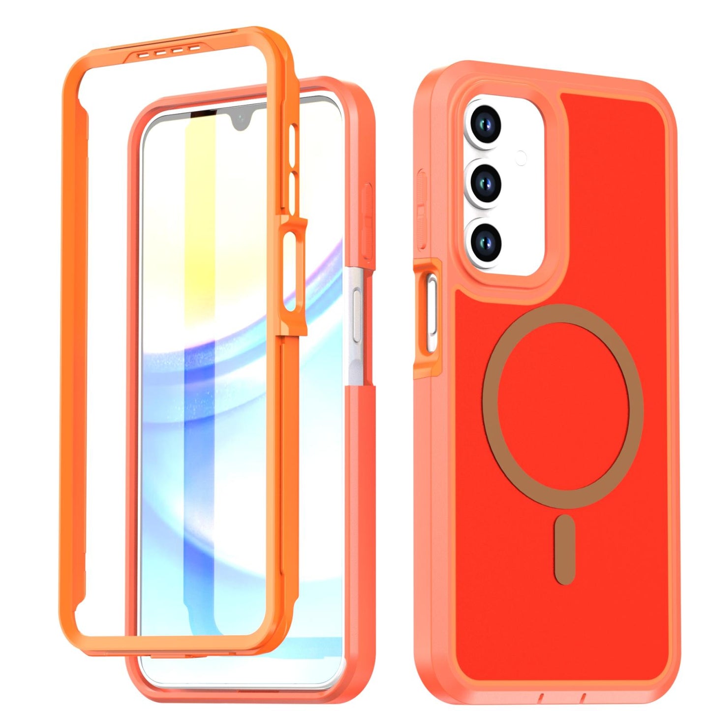 For Galaxy A17 / A16 / A26 5G Silicone Magnetic Anti-drop Protective Phone Case(Orange)
