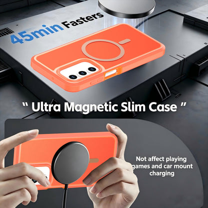 For Galaxy A17 / A16 / A26 5G Silicone Magnetic Anti-drop Protective Phone Case(Orange)