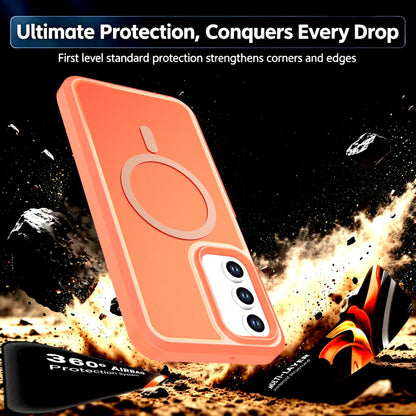 For Galaxy A17 / A16 / A26 5G Silicone Magnetic Anti-drop Protective Phone Case(Orange)