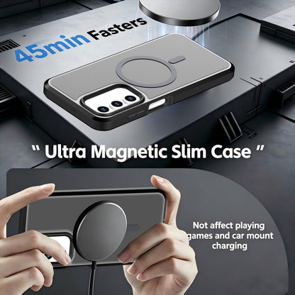 For Galaxy A17 / A16 / A26 5G Silicone Magnetic Anti-drop Protective Phone Case(Black + Black)