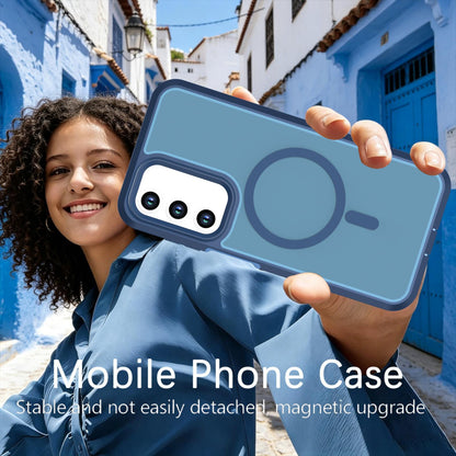 For Galaxy A17 / A16 / A26 5G Silicone Magnetic Anti-drop Protective Phone Case(Blue)