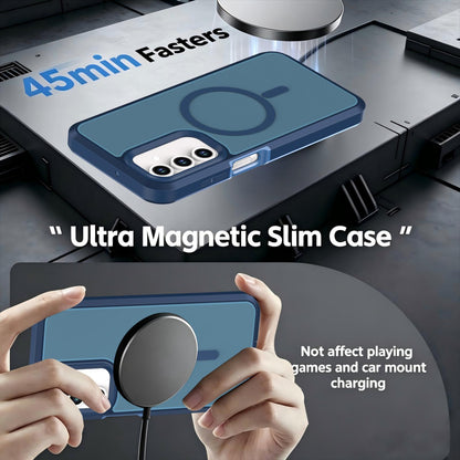 For Galaxy A17 / A16 / A26 5G Silicone Magnetic Anti-drop Protective Phone Case(Blue)