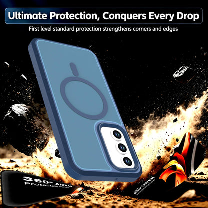 For Galaxy A17 / A16 / A26 5G Silicone Magnetic Anti-drop Protective Phone Case(Blue)