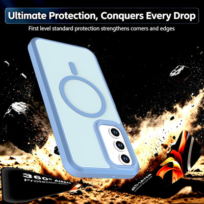 For Galaxy A17 / A16 / A26 5G Silicone Magnetic Anti-drop Protective Phone Case(Light Blue)