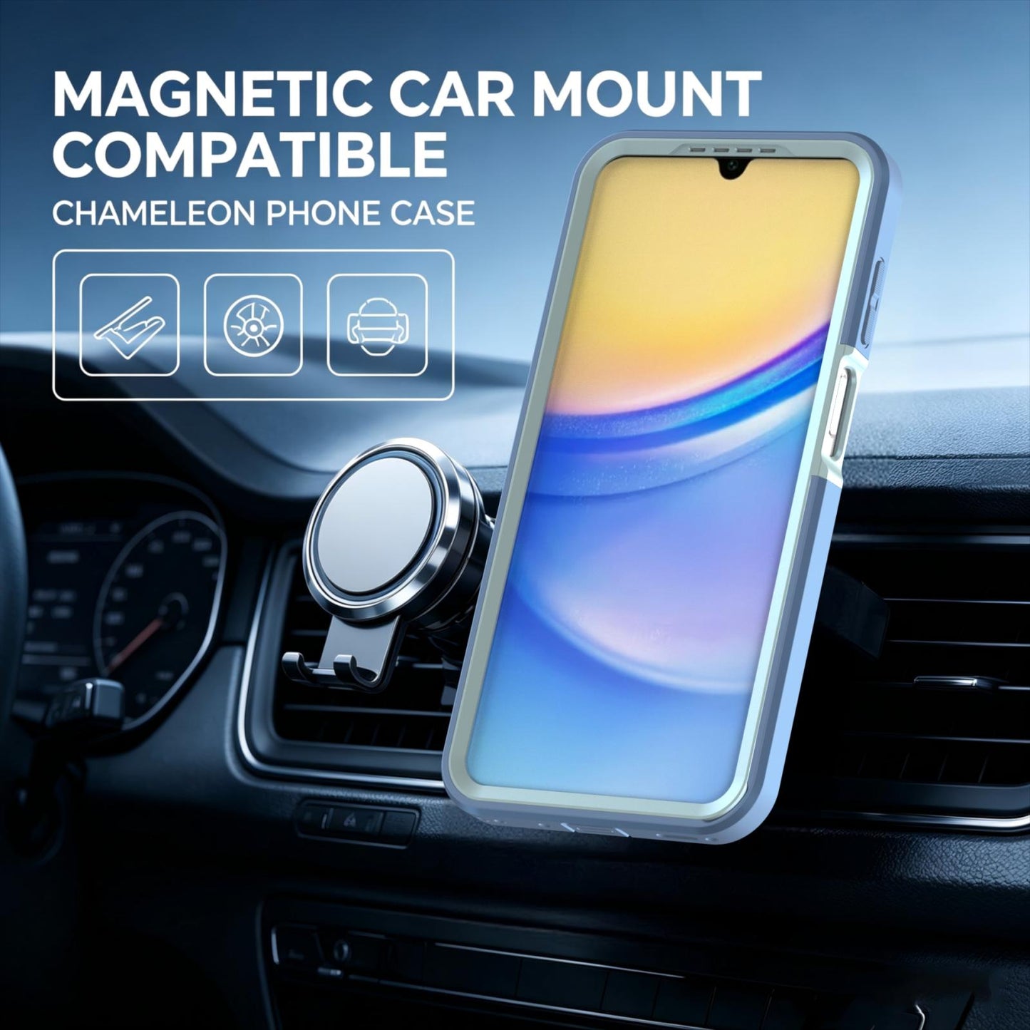 For Galaxy A17 / A16 / A26 5G Silicone Magnetic Anti-drop Protective Phone Case(Light Blue)