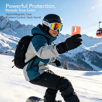 For Galaxy A27 5G Silicone Magnetic Anti-drop Protective Phone Case(Orange)