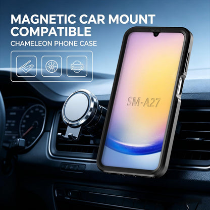 For Galaxy A27 5G Silicone Magnetic Anti-drop Protective Phone Case(Black + Black)