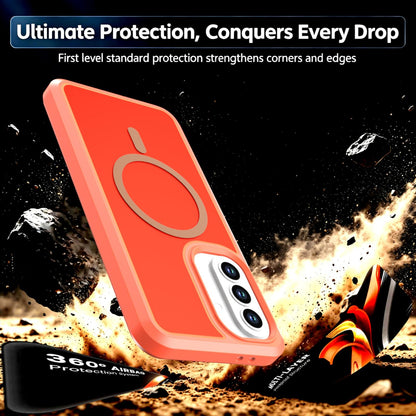 For Galaxy A37 / A36 / A56 5G Silicone Magnetic Anti-drop Protective Phone Case(Orange)