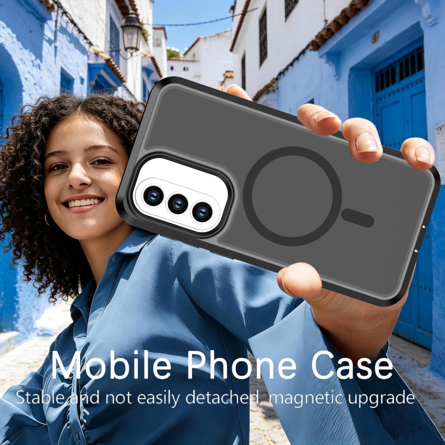 For Galaxy A37 / A36 / A56 5G Silicone Magnetic Anti-drop Protective Phone Case(Black + Black)
