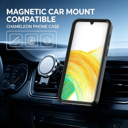 For Galaxy A37 / A36 / A56 5G Silicone Magnetic Anti-drop Protective Phone Case(Black + Black)