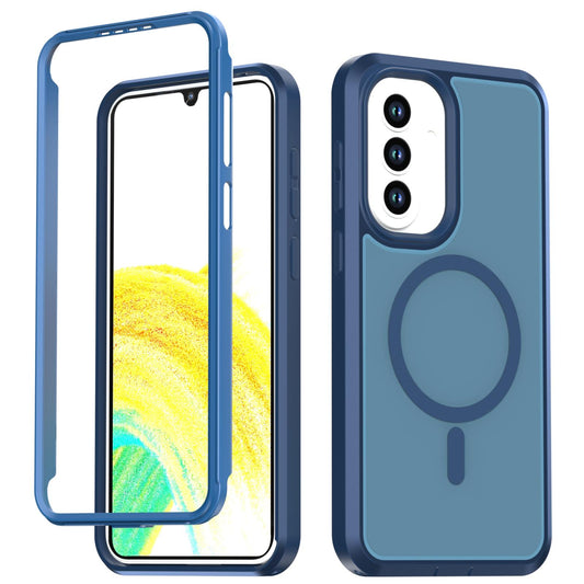 For Galaxy A37 / A36 / A56 5G Silicone Magnetic Anti-drop Protective Phone Case(Blue)