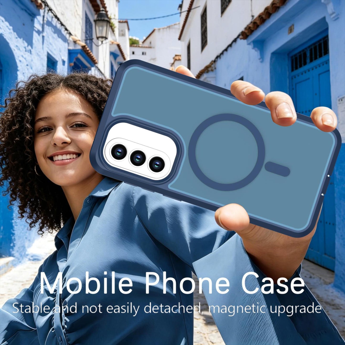 For Galaxy A37 / A36 / A56 5G Silicone Magnetic Anti-drop Protective Phone Case(Blue)