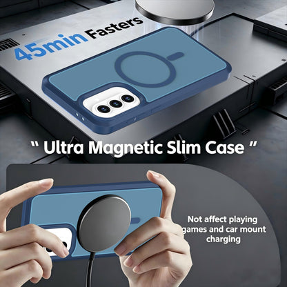 For Galaxy A37 / A36 / A56 5G Silicone Magnetic Anti-drop Protective Phone Case(Blue)