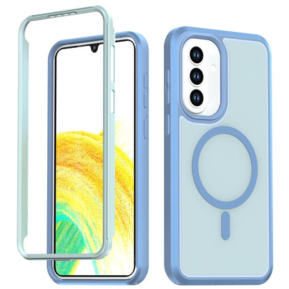 For Galaxy A37 / A36 / A56 5G Silicone Magnetic Anti-drop Protective Phone Case(Light Blue)