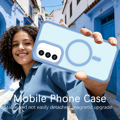 For Galaxy A37 / A36 / A56 5G Silicone Magnetic Anti-drop Protective Phone Case(Light Blue)