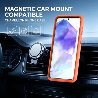 For Galaxy A57 5G Silicone Magnetic Anti-drop Protective Phone Case(Orange)