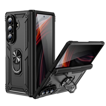 For Galaxy Z Fold8 Ultra 5G Shockproof TPU + PC Phone Case with Holder(Black)