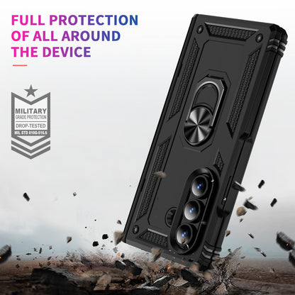 For Galaxy Z Fold8 Ultra 5G Shockproof TPU + PC Phone Case with Holder(Black)