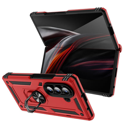 For Galaxy Z Fold8 Ultra 5G Shockproof TPU + PC Phone Case with Holder(Red)