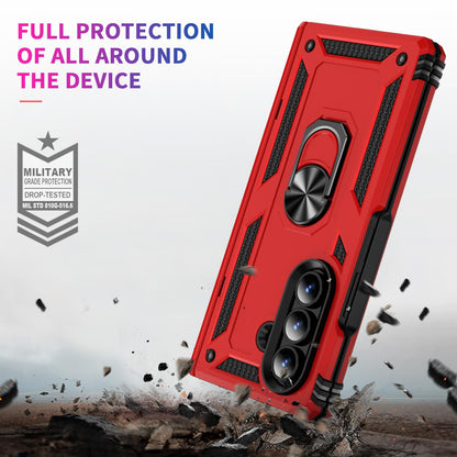 For Galaxy Z Fold8 Ultra 5G Shockproof TPU + PC Phone Case with Holder(Red)