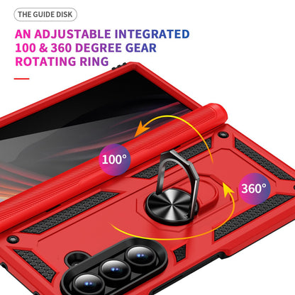 For Galaxy Z Fold8 Ultra 5G Shockproof TPU + PC Phone Case with Holder(Red)