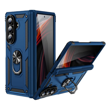 For Galaxy Z Fold8 Ultra 5G Shockproof TPU + PC Phone Case with Holder(Blue)