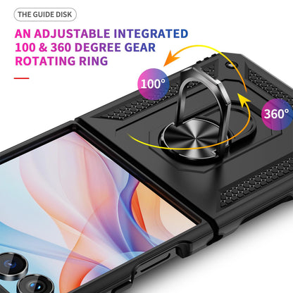 For Galaxy Z Flip8 5G Shockproof TPU + PC Phone Case with Holder(Black)