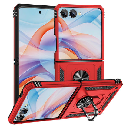 For Galaxy Z Flip8 5G Shockproof TPU + PC Phone Case with Holder(Red)
