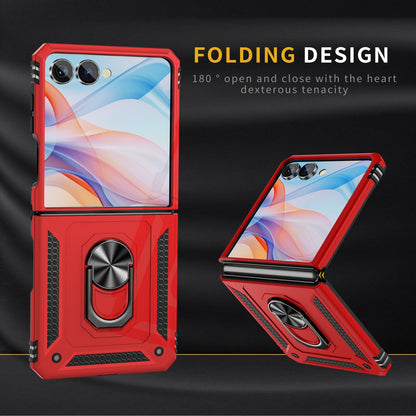 For Galaxy Z Flip8 5G Shockproof TPU + PC Phone Case with Holder(Red)