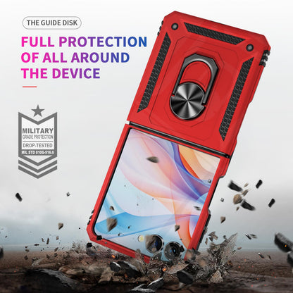 For Galaxy Z Flip8 5G Shockproof TPU + PC Phone Case with Holder(Red)